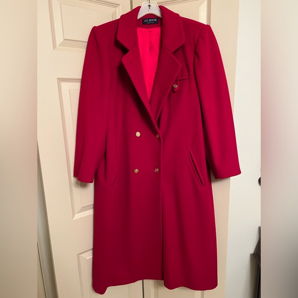 JG Hook Jackets & Coats Red Jg Hook Jacket With Gold Buttons Poshmark